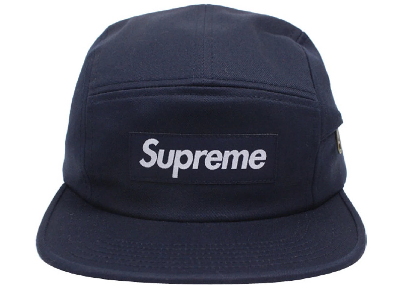 Supreme Side Zip Twill Camp Cap Navy