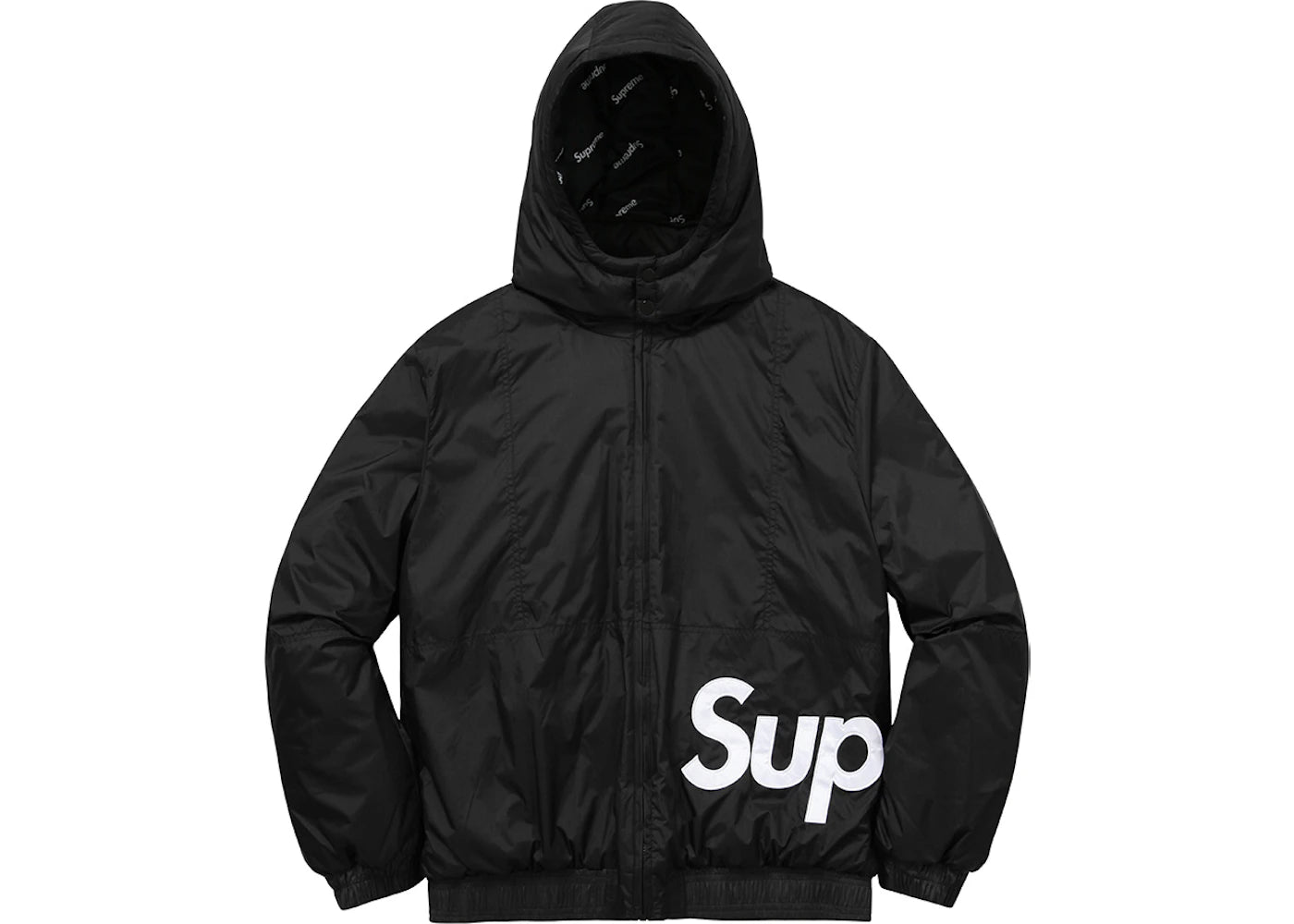 Supreme Sideline Logo Parka Black