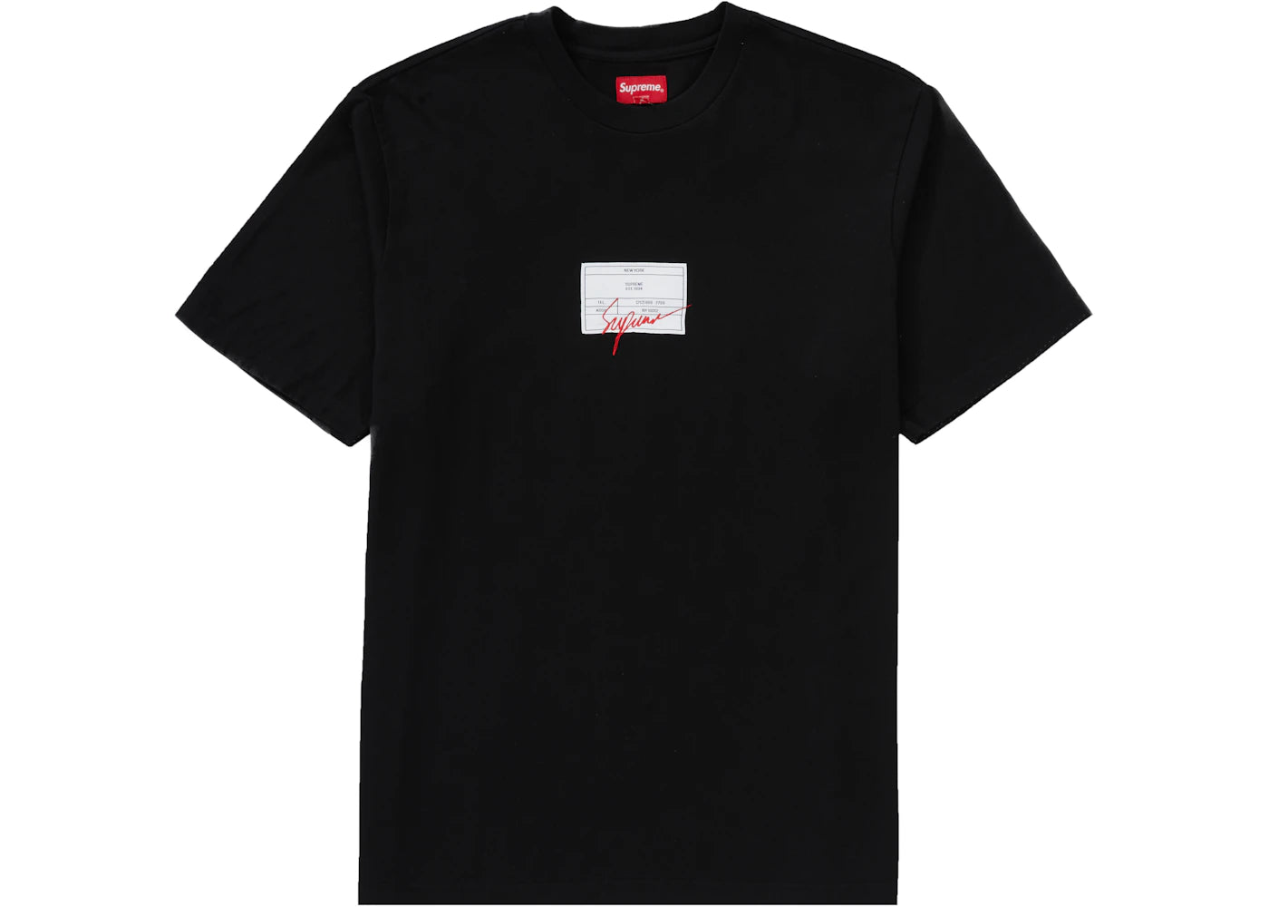 Supreme Signature Label S/S Top Black