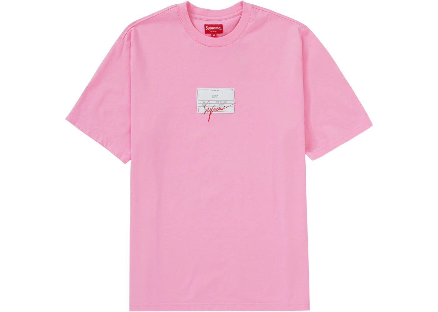 Supreme Signature Label S/S Top Pink