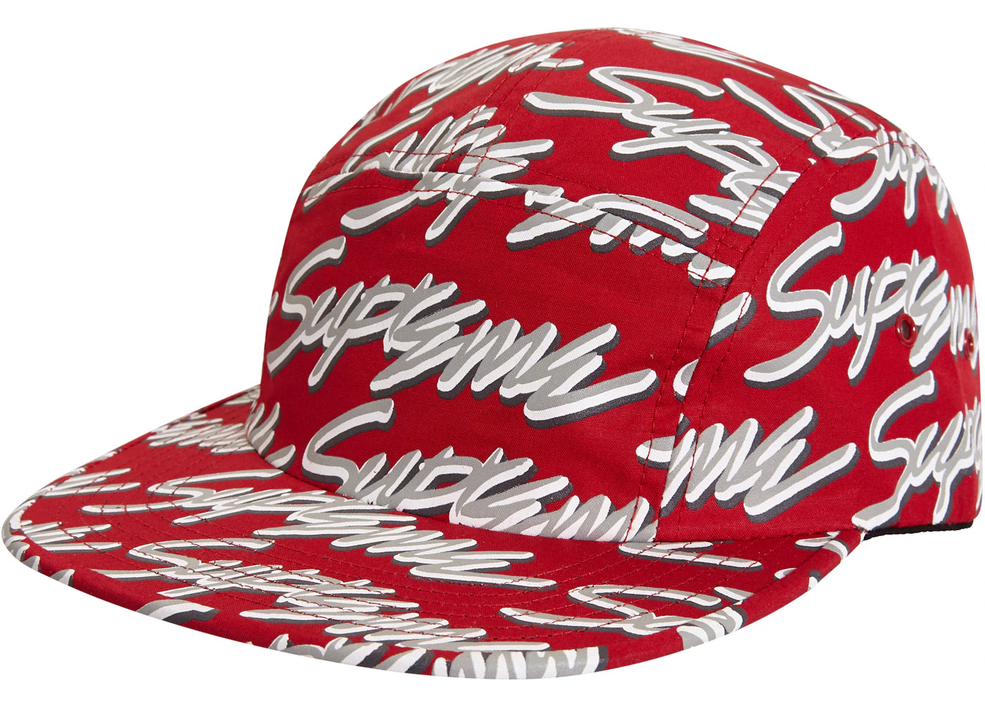 Supreme Signature Script Logo Camp Cap Red