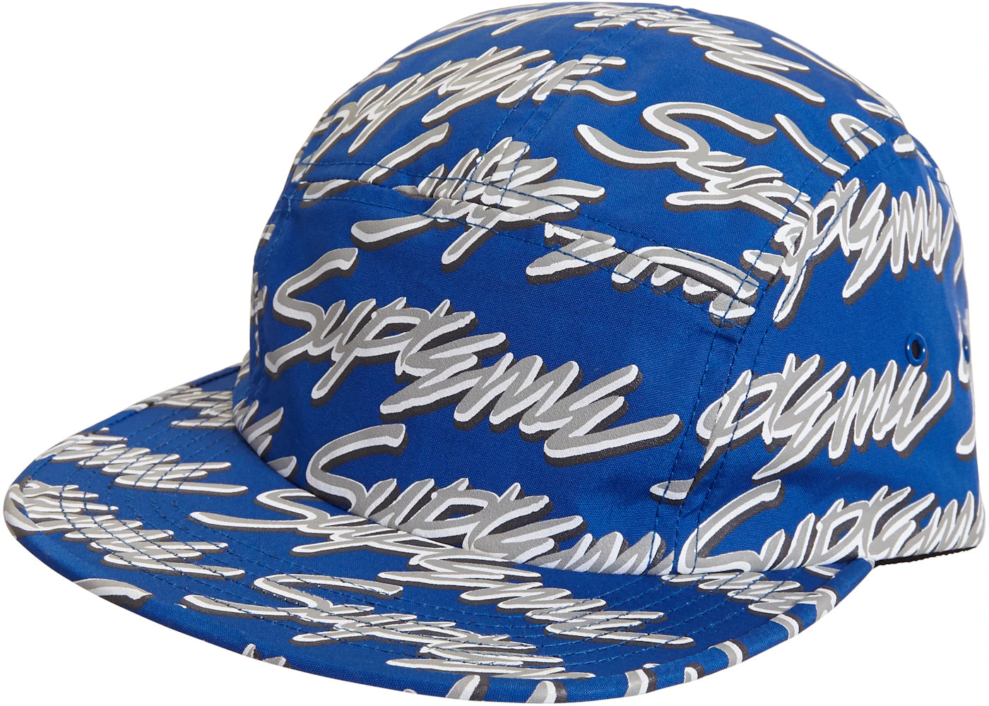 Supreme Signature Script Logo Camp Cap Royal