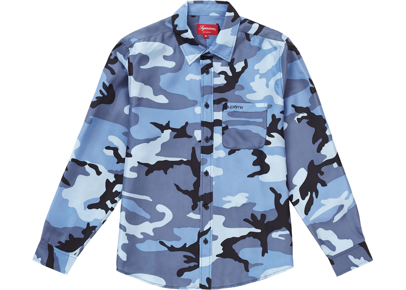 Supreme Silk Camo Shirt Blue Camo