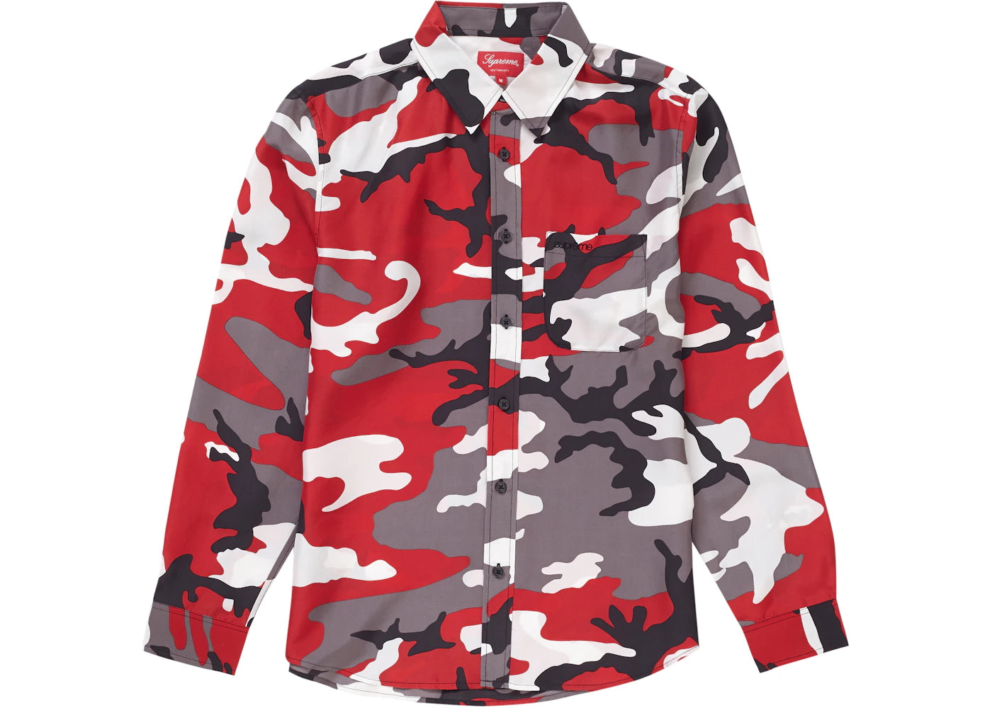 Supreme Silk Camo Shirt Red Camo