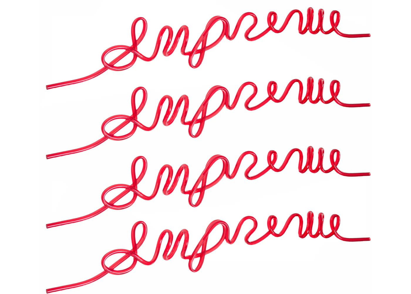 Supreme Silly Straw SS24 Gift (Set of 4) Red