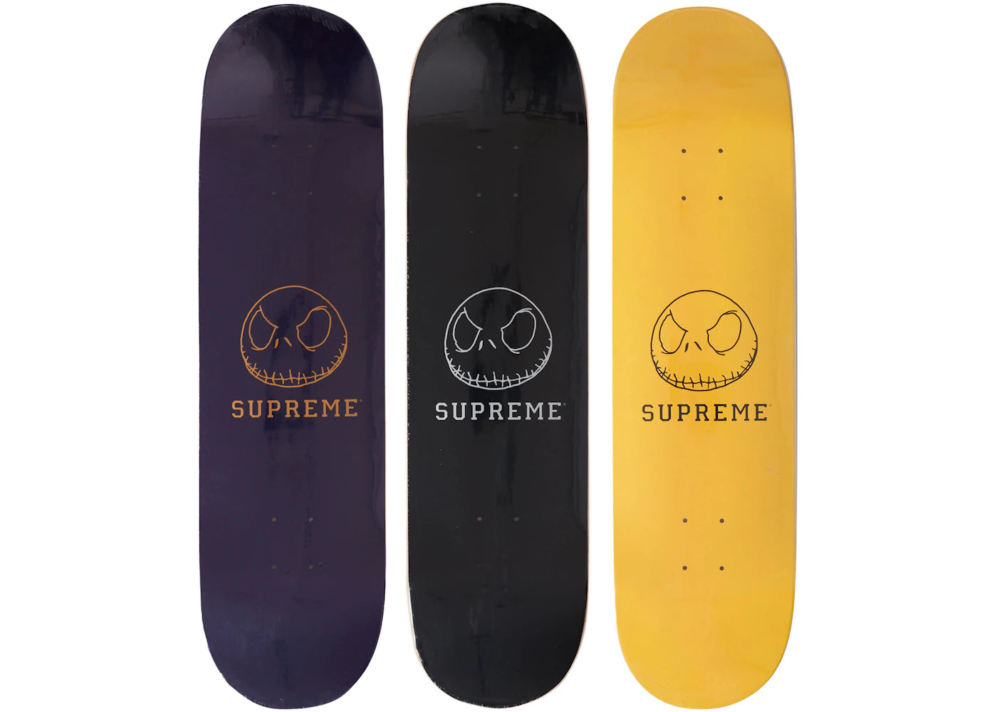 Supreme Skeleton Skateboard Deck Set Multicolor