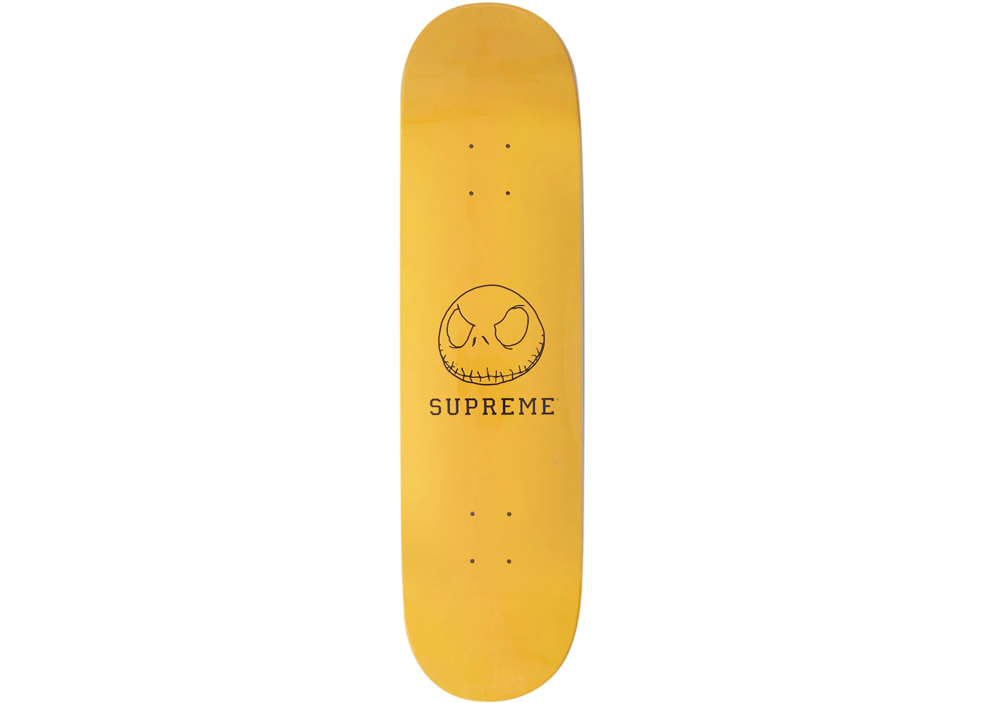 Supreme Skeleton Skateboard Deck Yellow