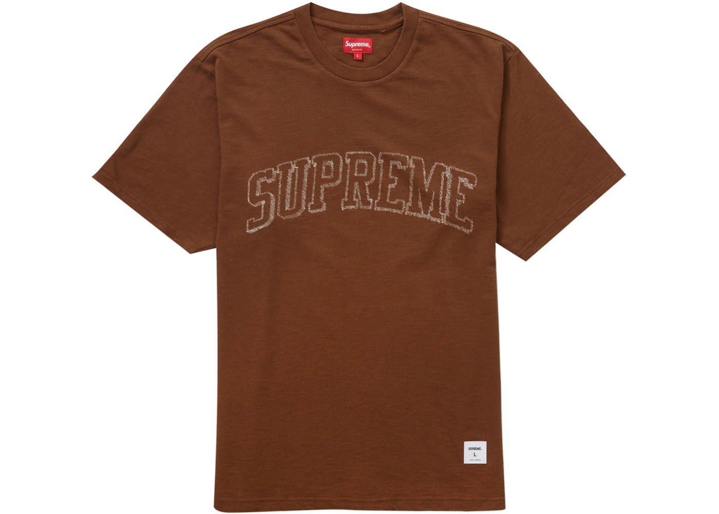 Supreme Sketch Embroidered S/S Top Brown