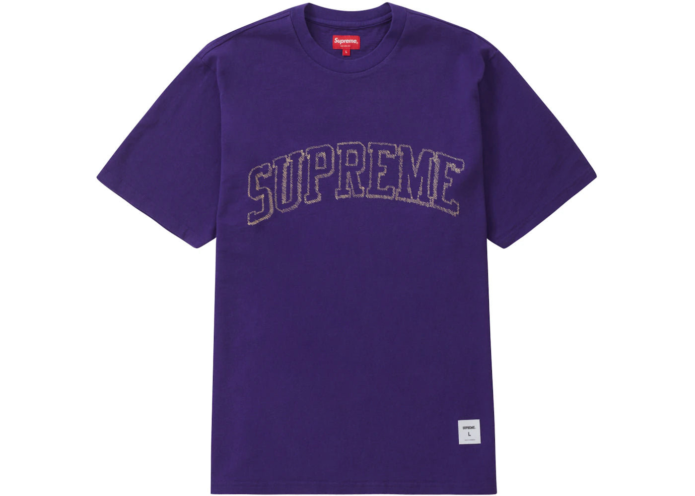 Supreme Sketch Embroidered S/S Top Purple