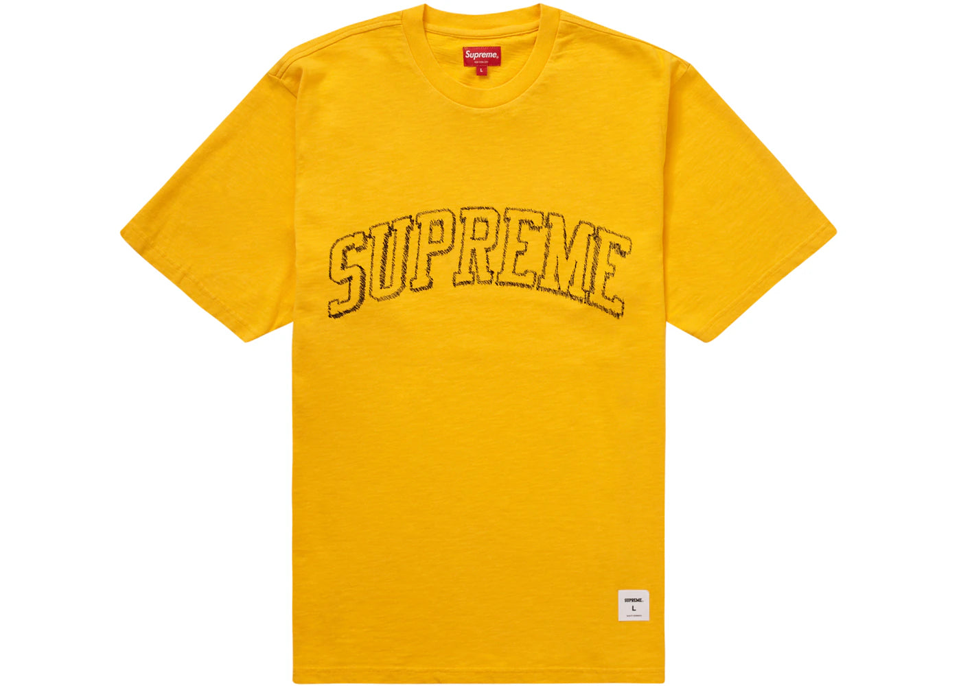 Supreme Sketch Embroidered S/S Top Yellow