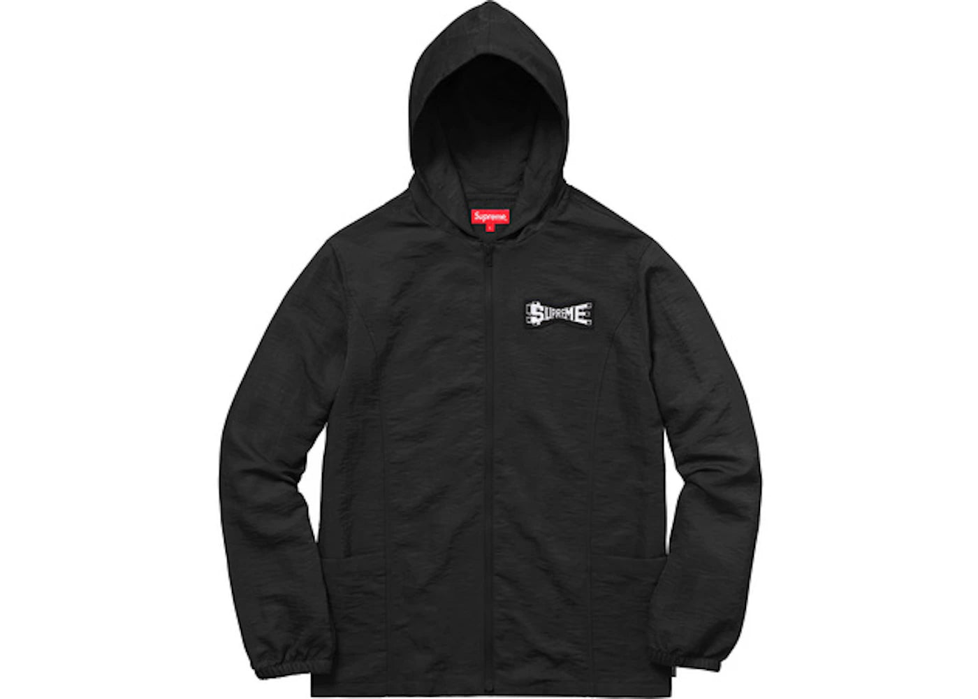 Supreme Skew Hooded Nylon Jacket Black