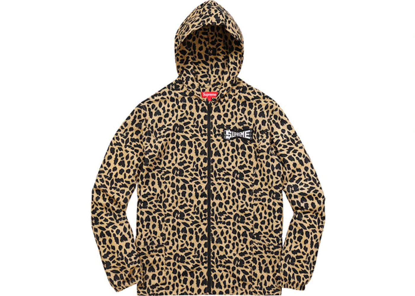 Supreme Skew Hooded Nylon Jacket Cheetah