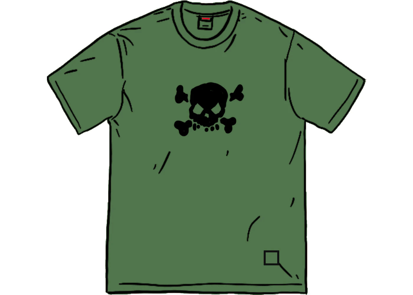 Supreme Skull S/S Top Olive