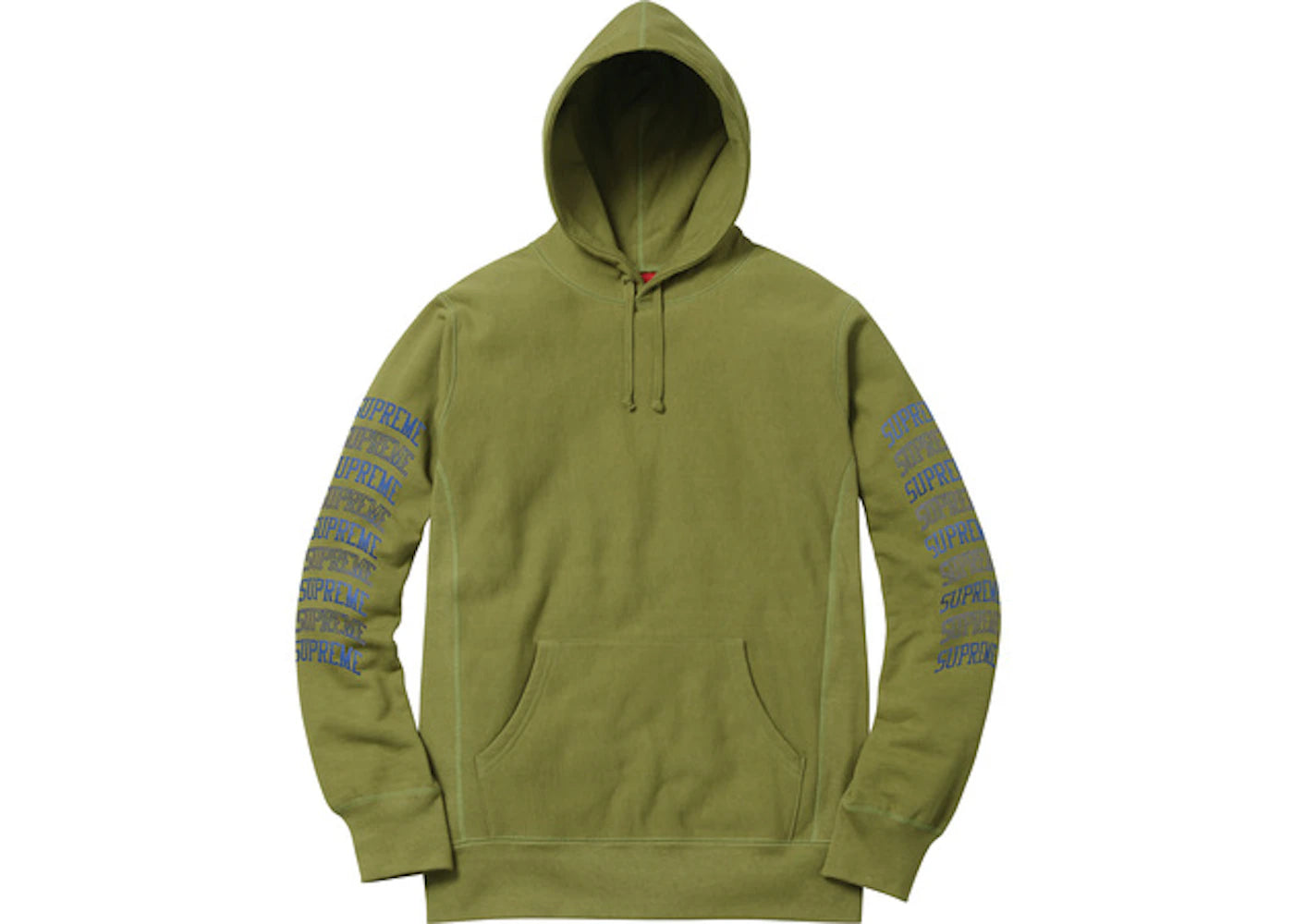 Supreme Sleeve Arc Hooded Sweatshirt Moss