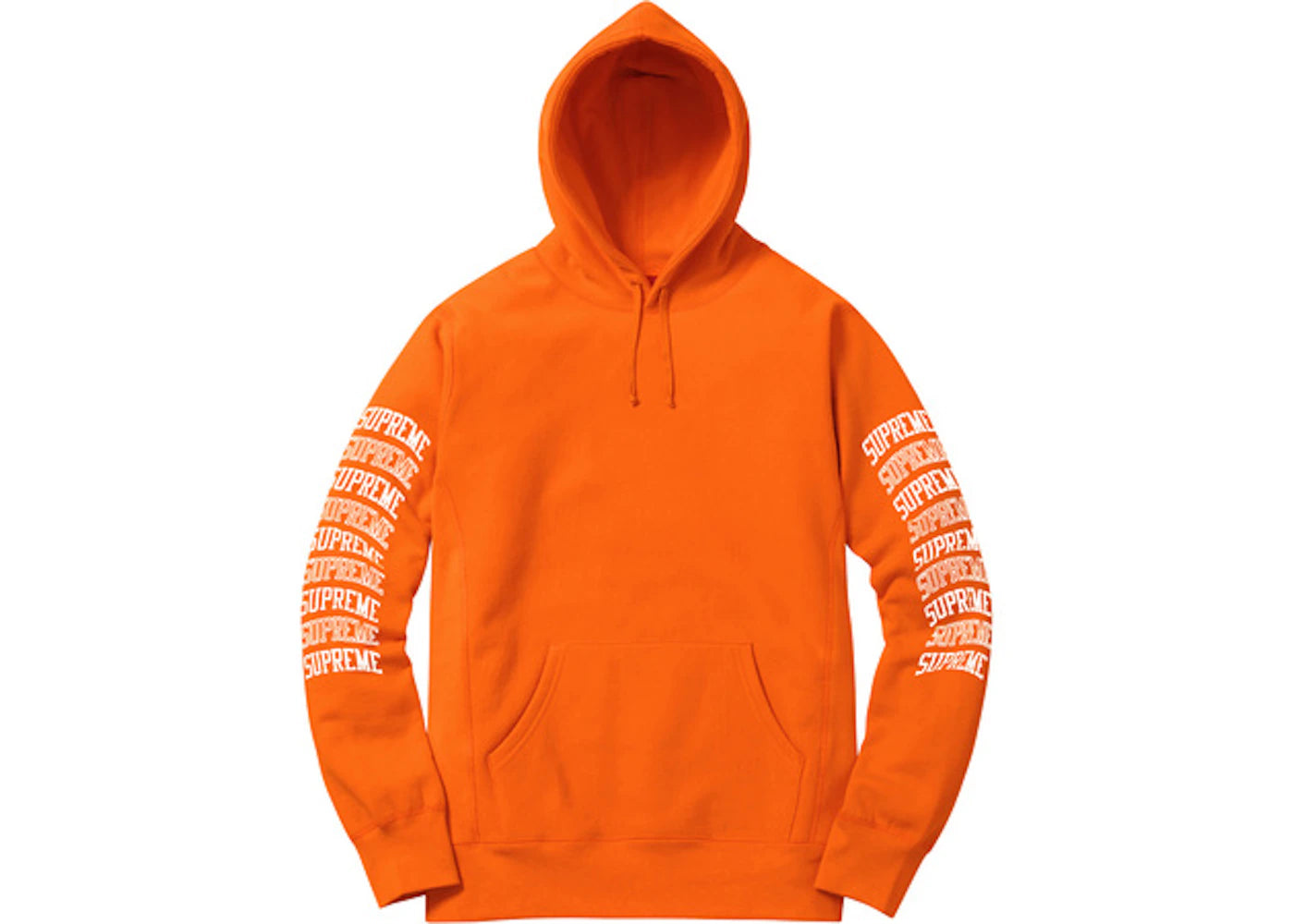 Supreme Sleeve Arc Hooded Sweatshirt Orange