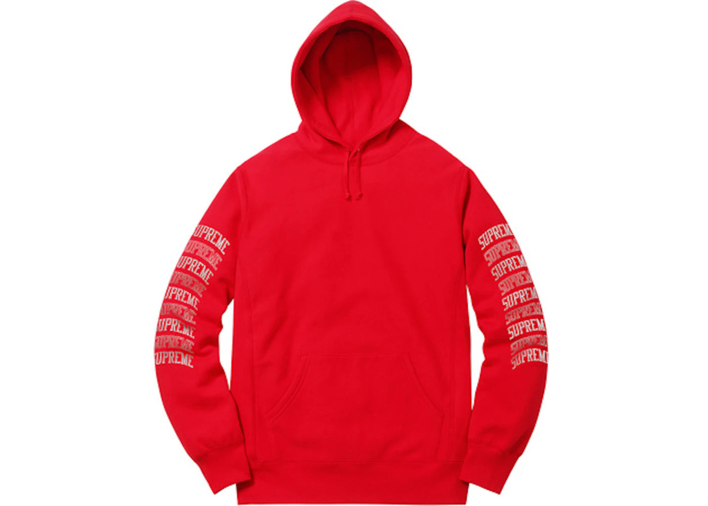 Supreme Sleeve Arc Hooded Sweatshirt Red