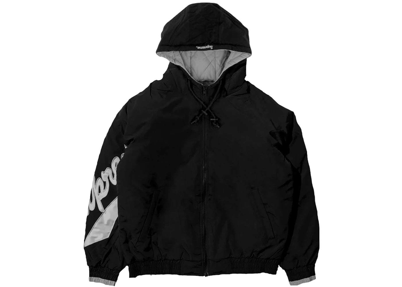 Supreme Sleeve Script Sideline Jacket Black