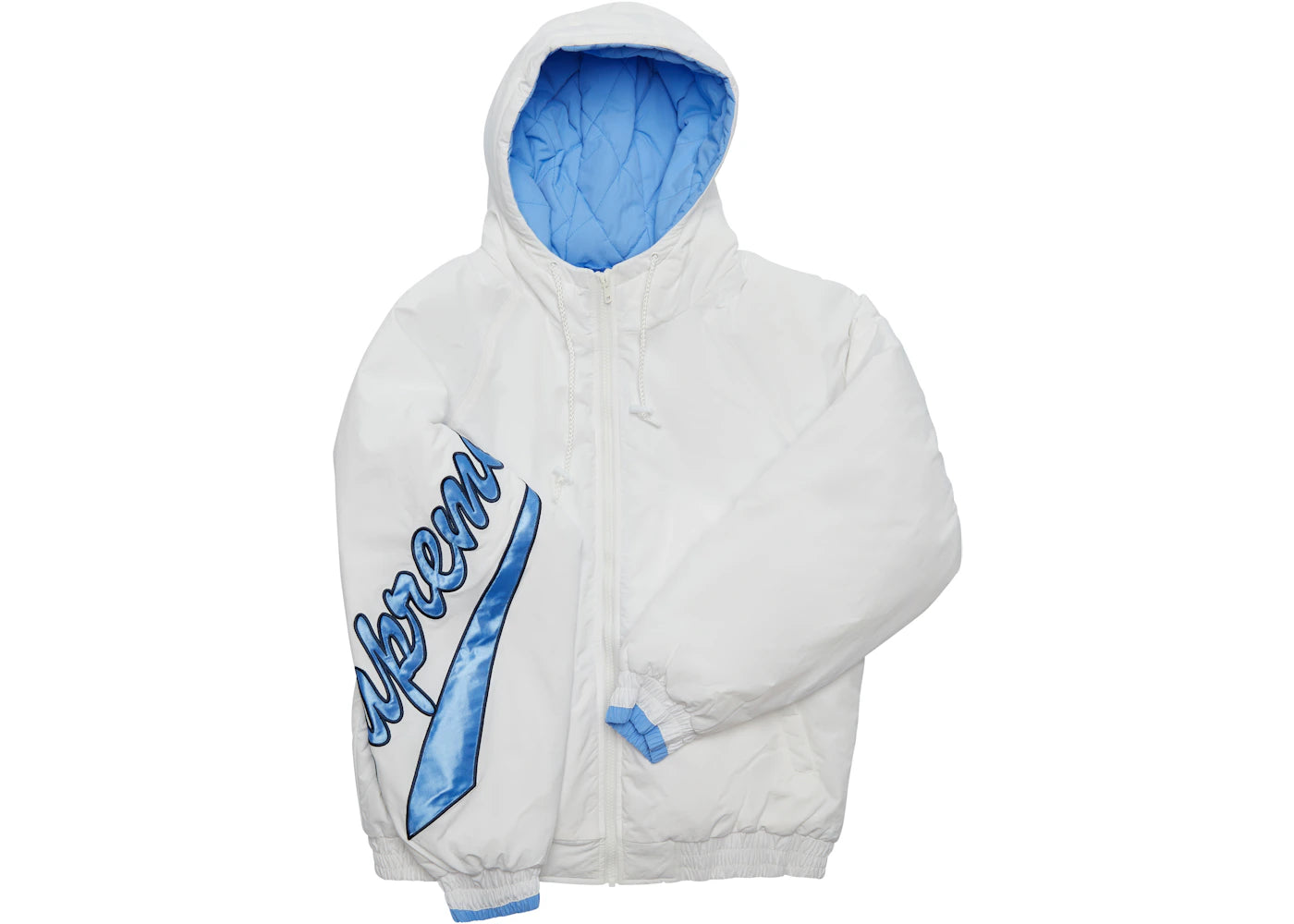 Supreme Sleeve Script Sideline Jacket White