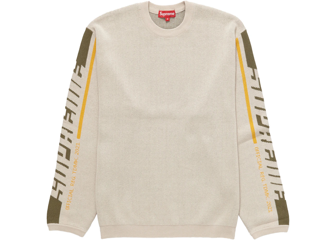 Supreme Sleeve Stripe Sweater Tan