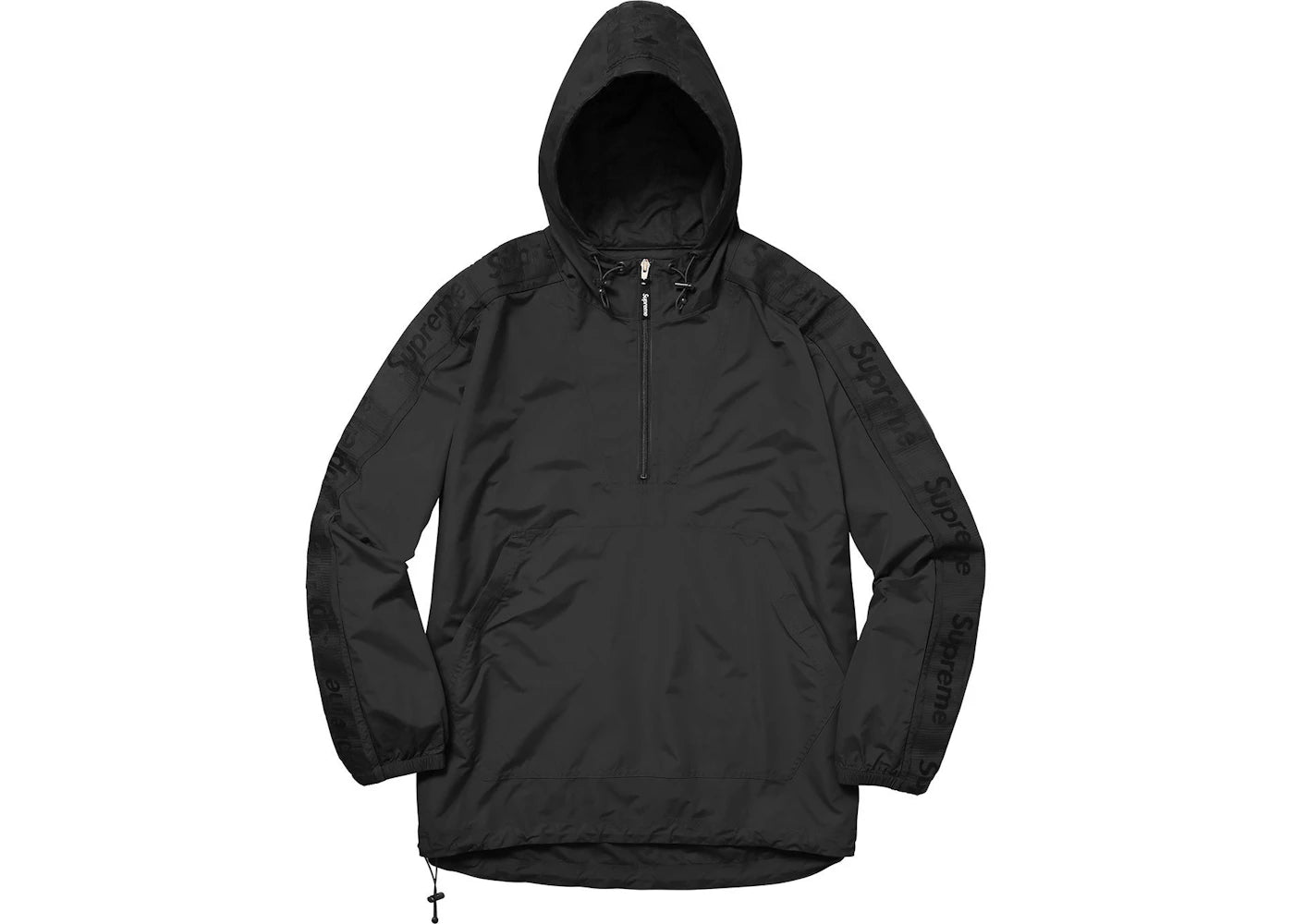 Supreme Sleeve Tape Anorak Black