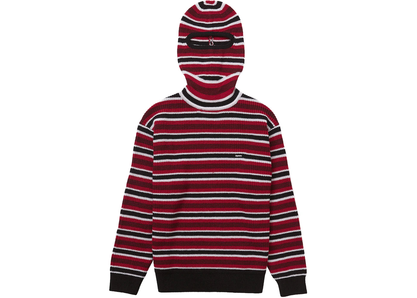 Supreme Small Box Balaclava/Turtleneck Sweater Black Stripe