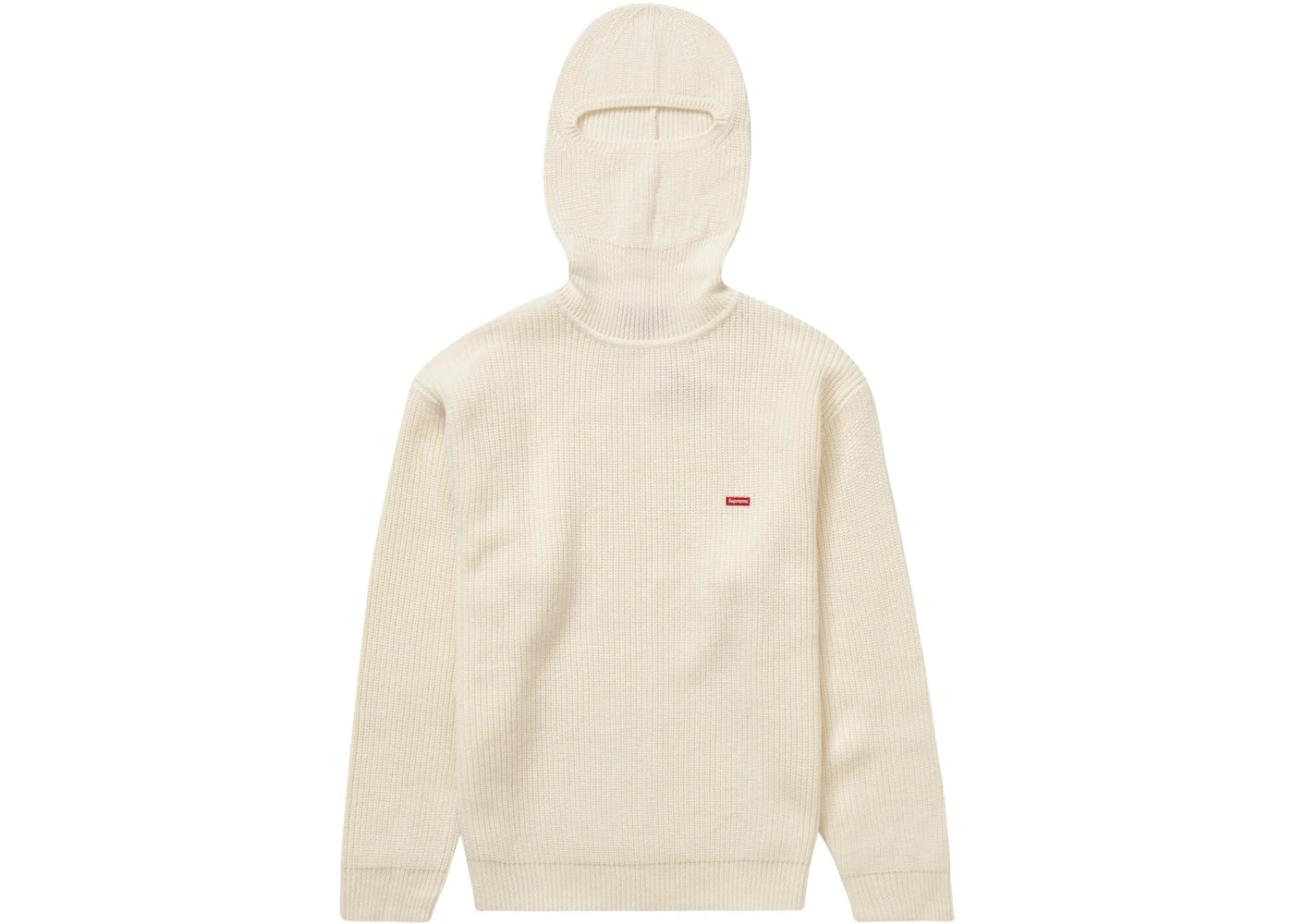 Supreme Small Box Balaclava/Turtleneck Sweater White