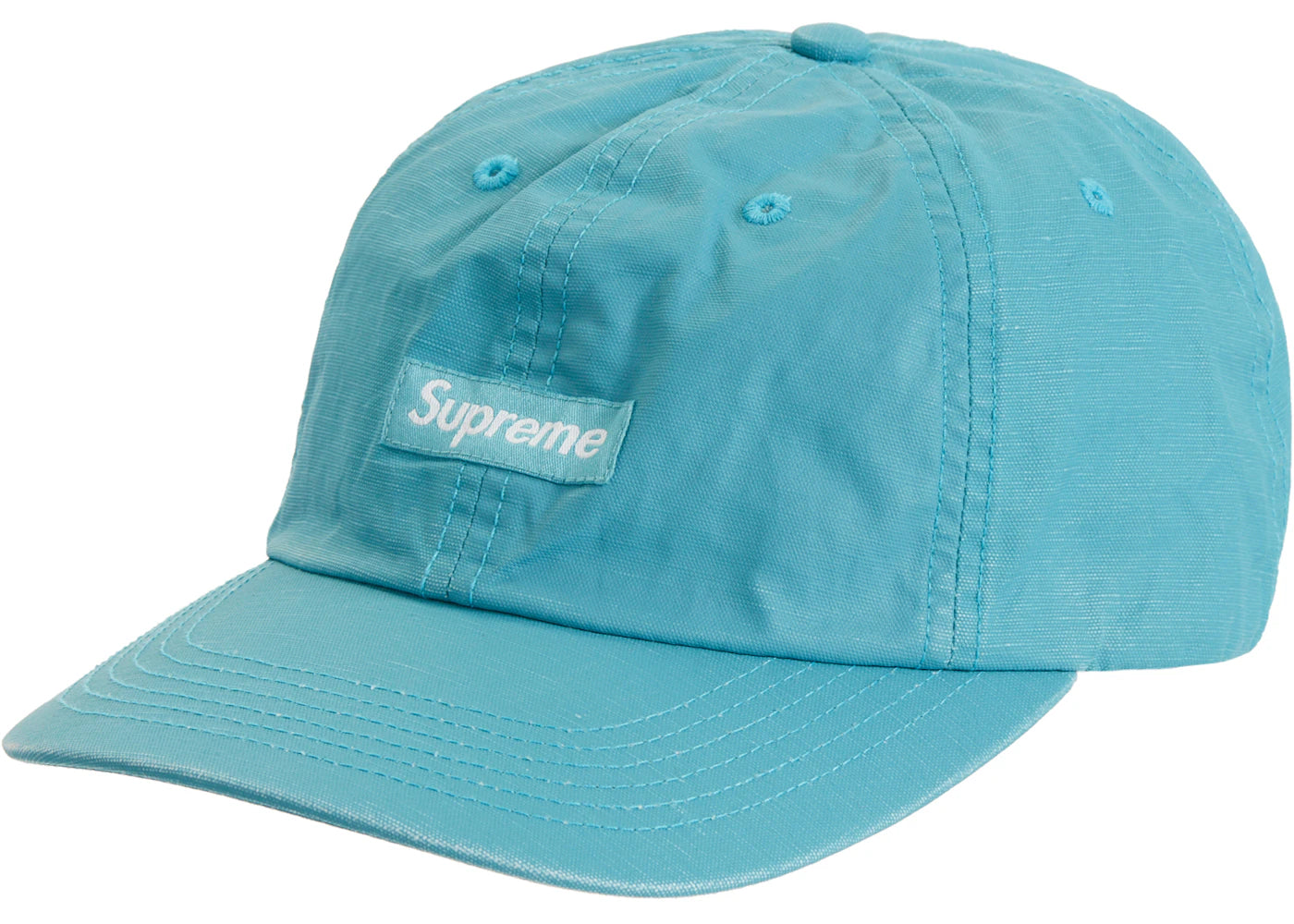 Supreme Small Box Coated Linen 6-Panel Teal