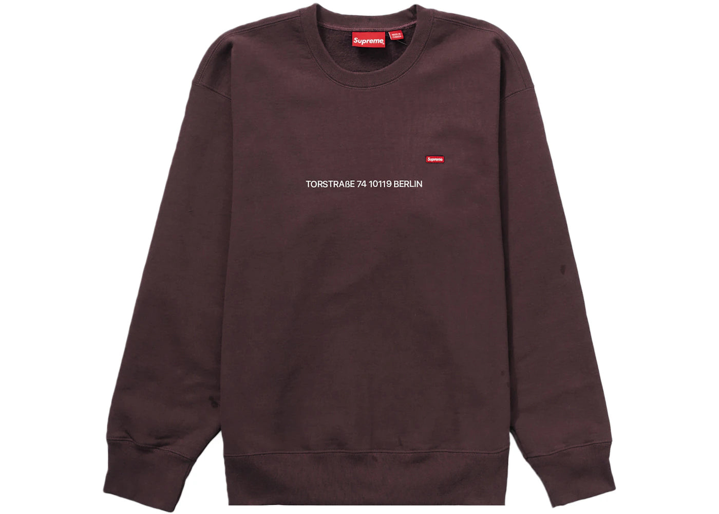 Supreme Small Box Crewneck (Berlin Shop Exclusive) Dark Brown