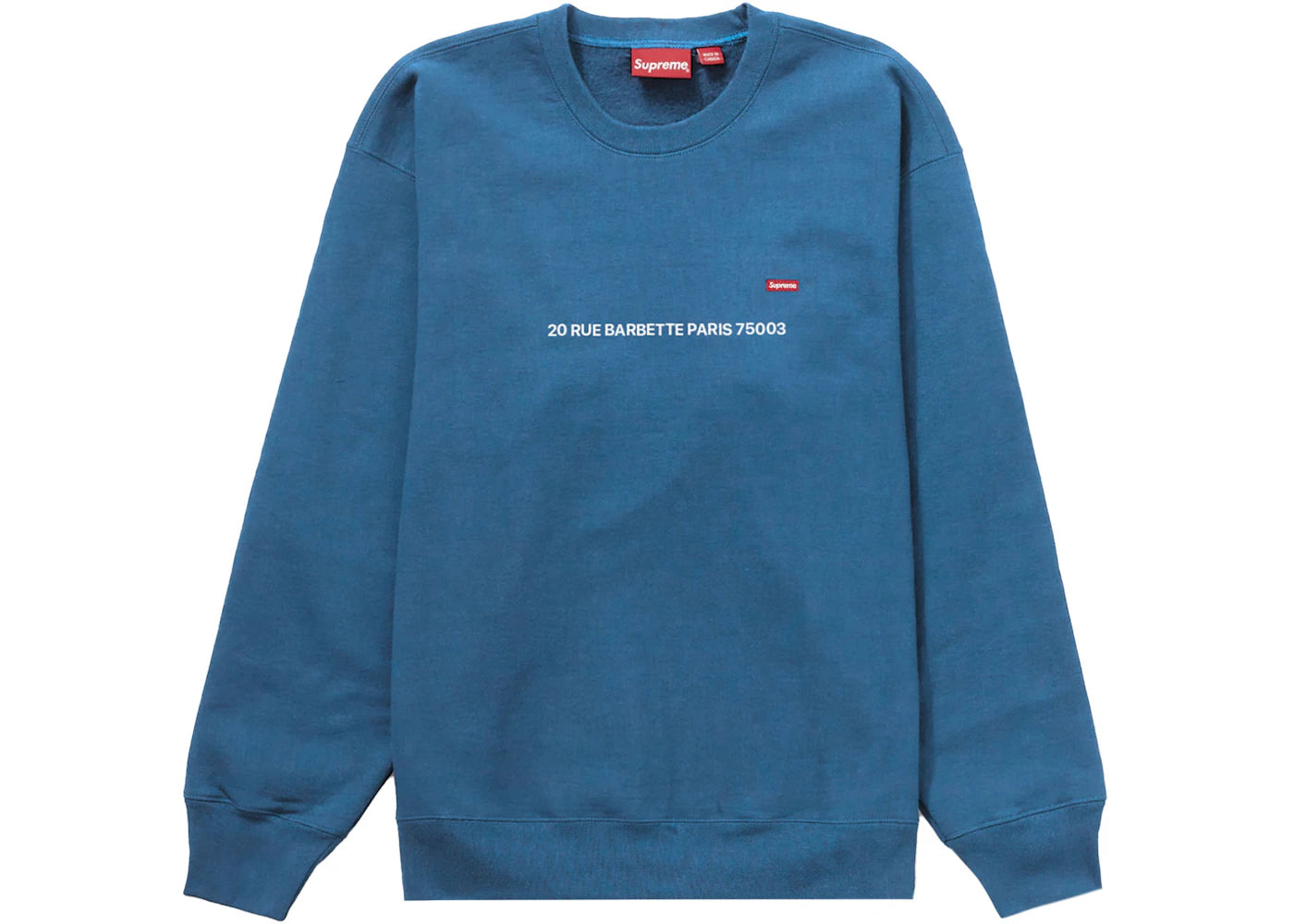 Supreme Small Box Crewneck (Paris Shop Exclusive) Blue
