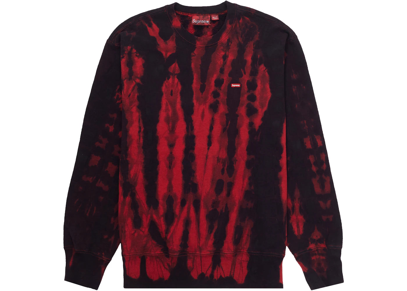 Supreme Small Box Crewneck (FW21) Red Tie Dye