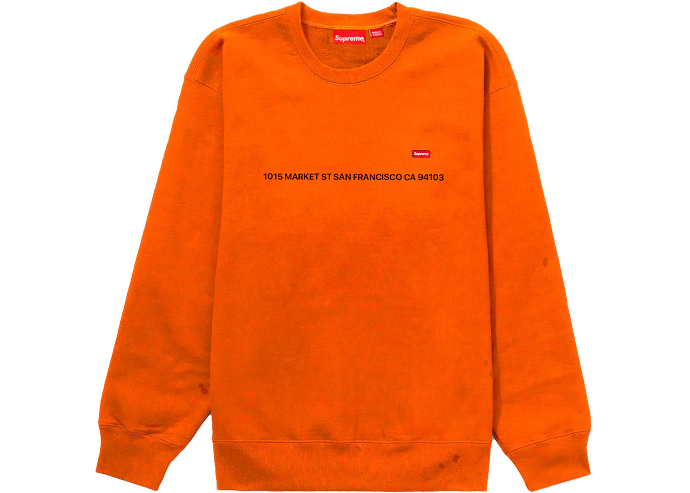 Supreme Small Box Crewneck (San Francisco Shop Exclusive) Orange