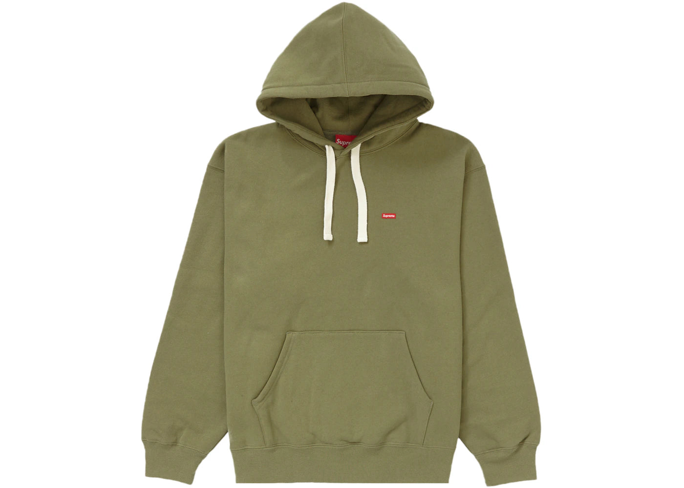 Supreme Small Box Drawcord Hooded Sweatshirt Light Olive