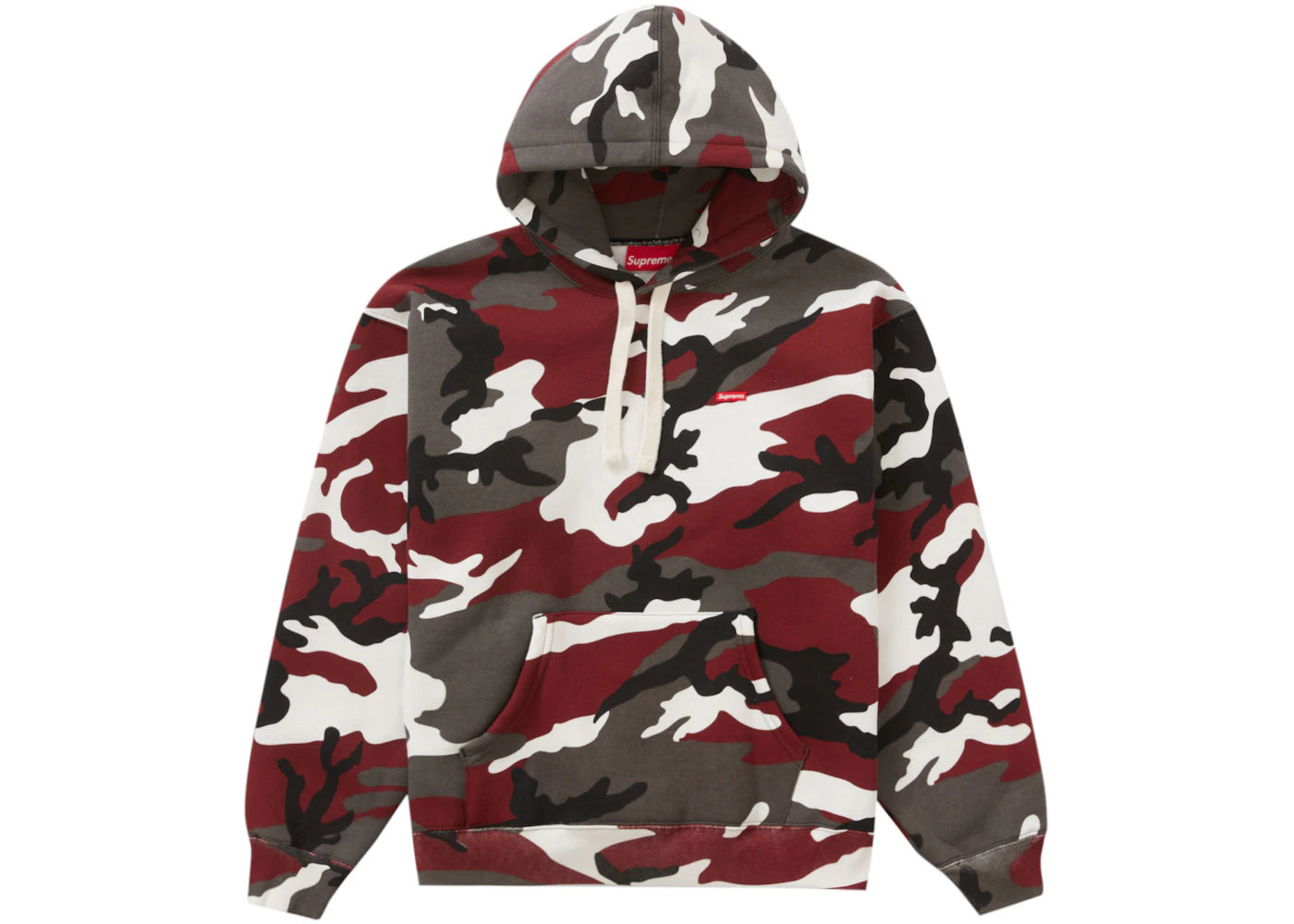Supreme Small Box Drawcord Hooded Sweatshirt Red Camo