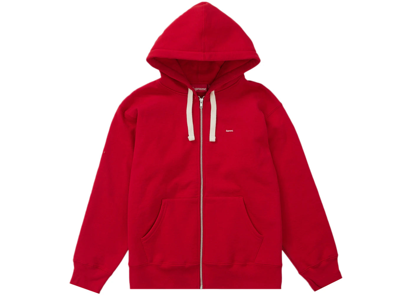 Supreme Small Box Drawcord Zip Up Hooded Sweatshirt Red