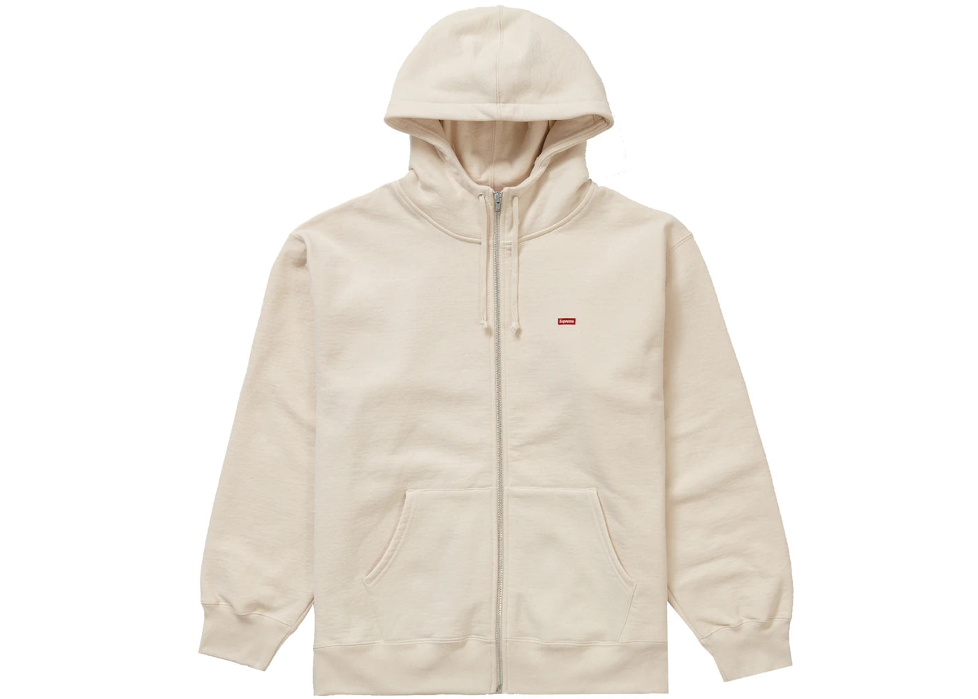 Supreme Small Box Facemask Zip Up Hooded Sweatshirt (FW21) Natural