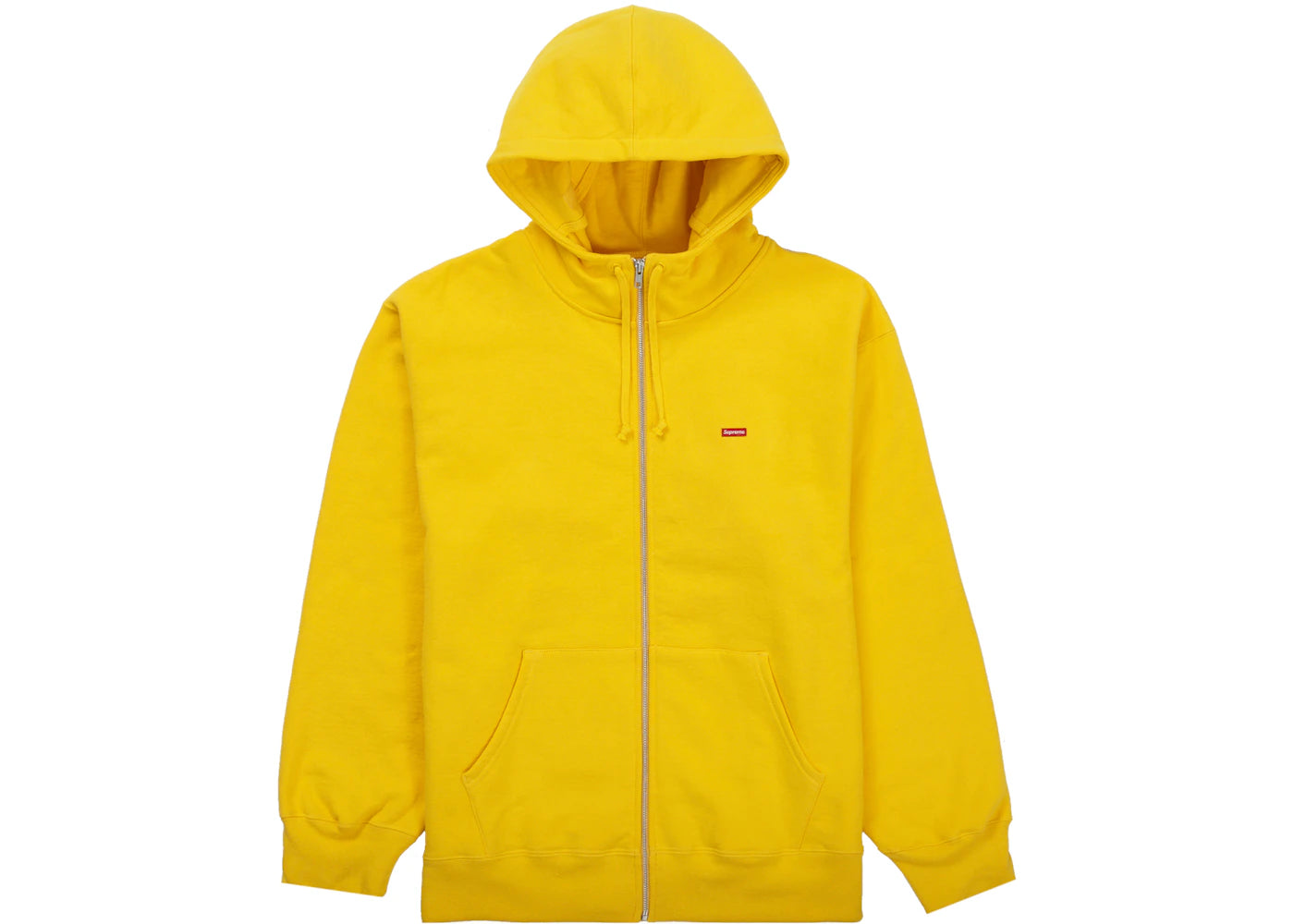 Supreme Small Box Facemask Zip Up Hooded Sweatshirt (FW21) Yellow