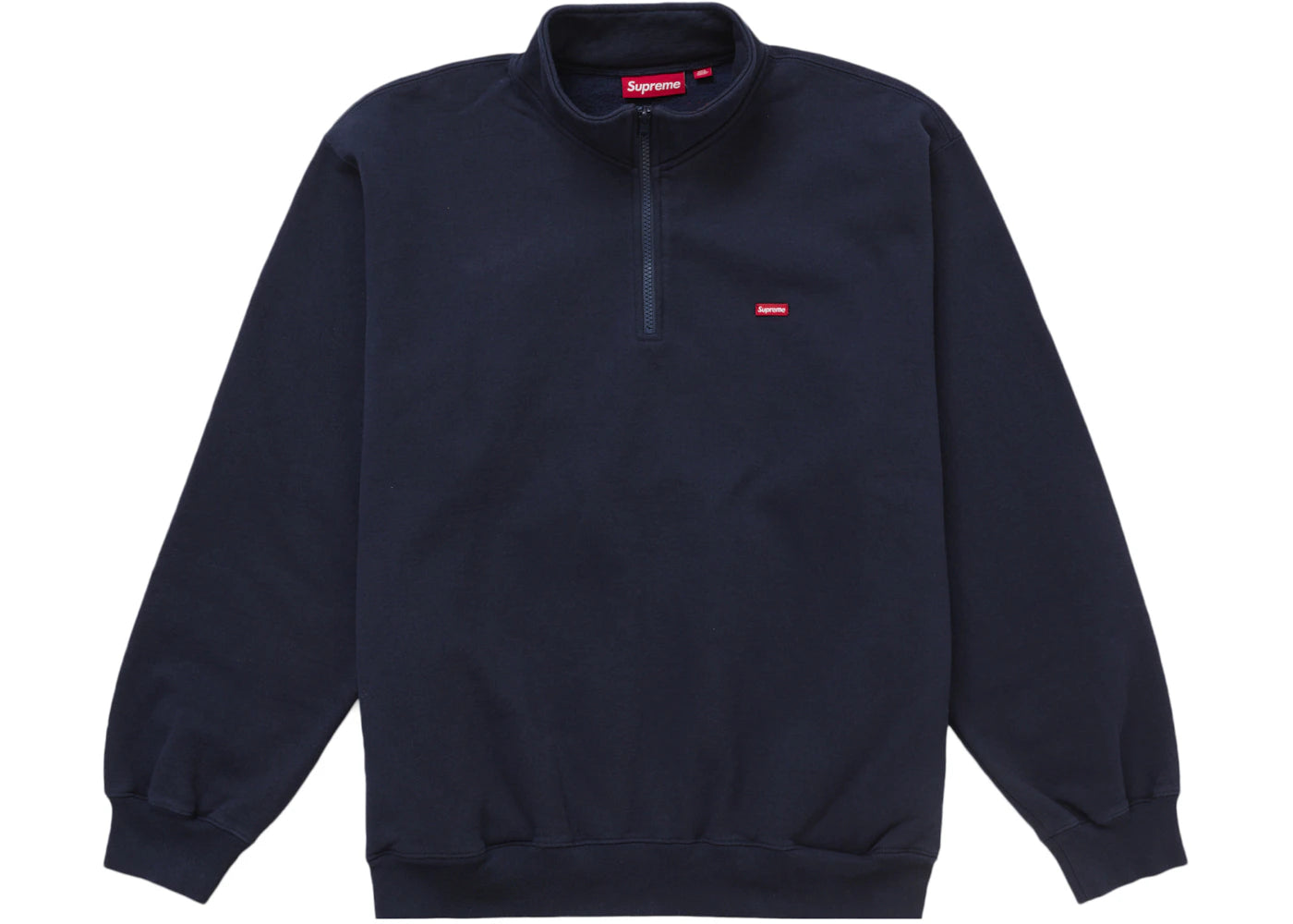 Supreme Small Box Half Zip Pullover Navy