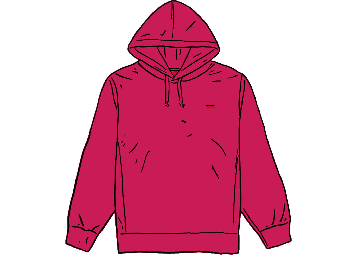 Supreme Small Box Hooded Sweatshirt Fuchsia