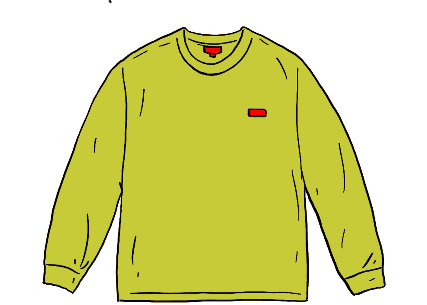 Supreme Small Box L/S Tee Dark Lime