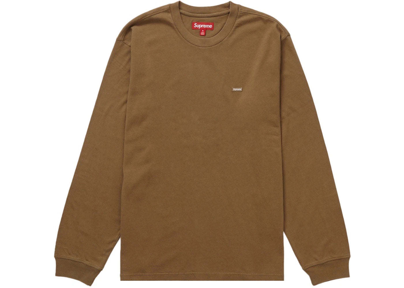 Supreme Small Box L/S Tee Light Brown