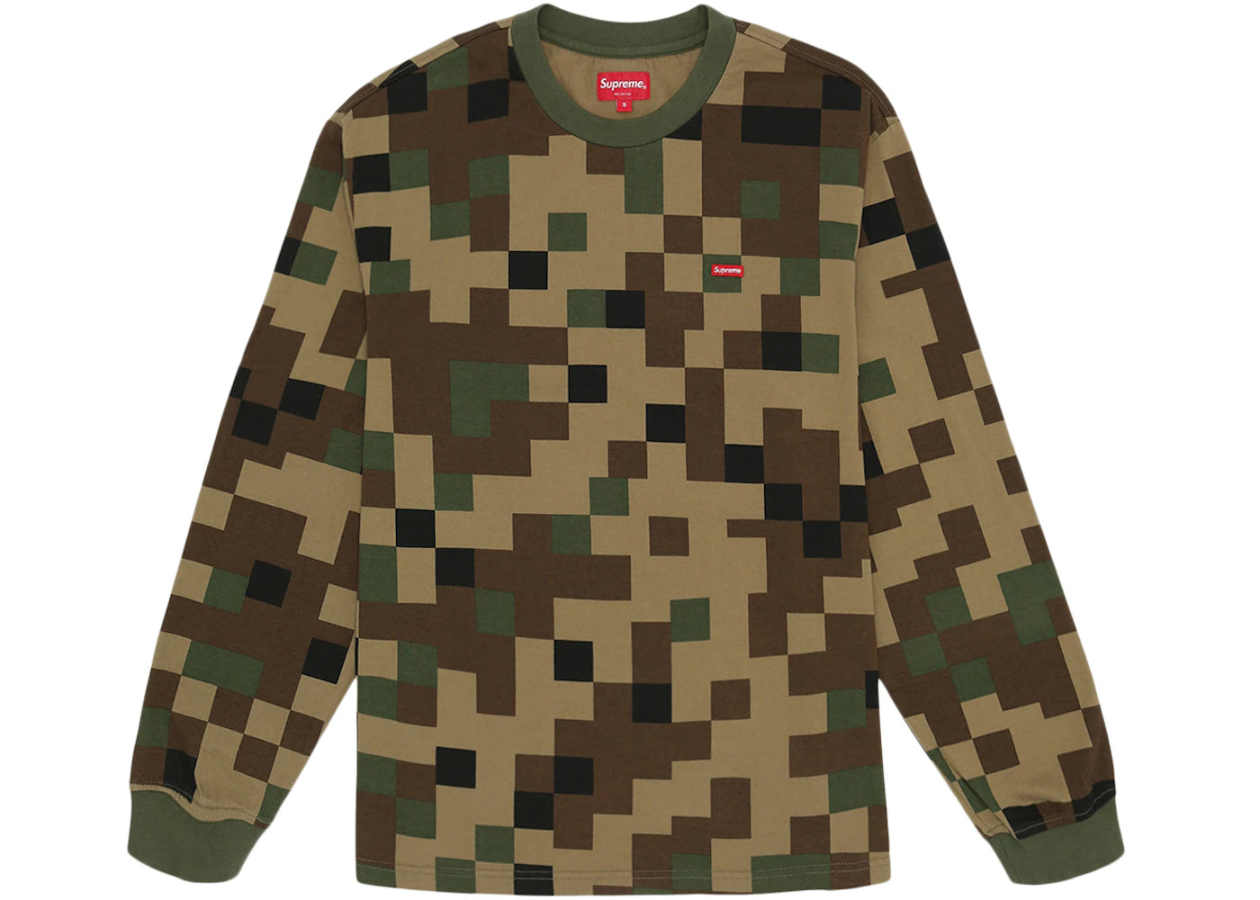 Supreme Small Box L/S L/S Tee Olive Digi Camo
