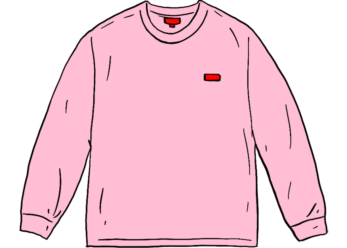 Supreme Small Box L/S Tee Pink