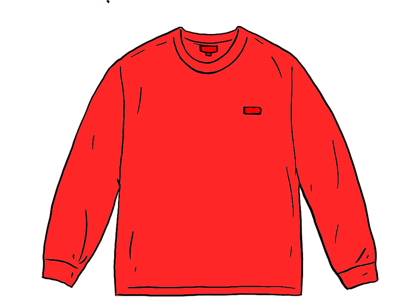 Supreme Small Box L/S Tee Red