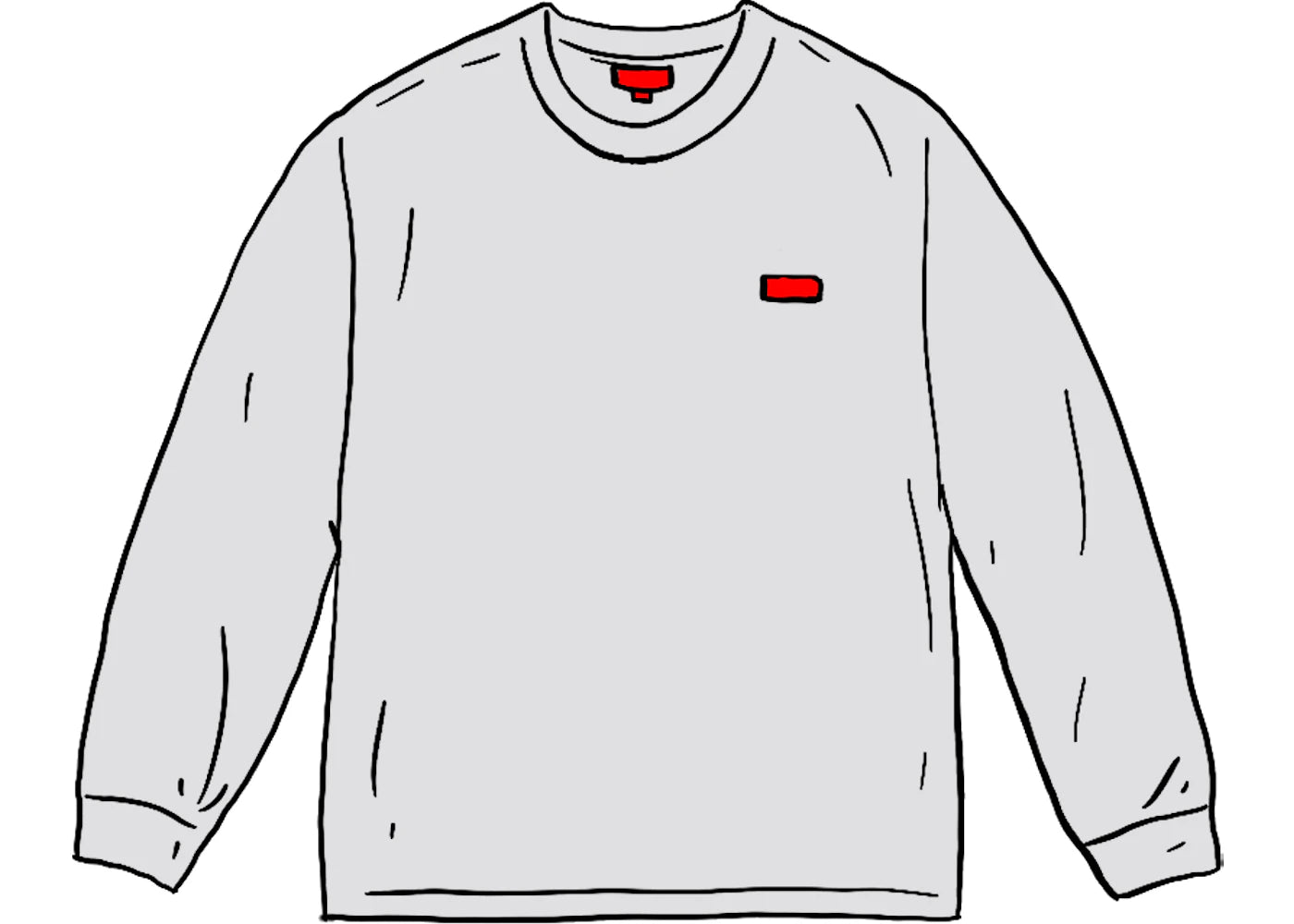 Supreme Small Box L/S Tee (SS21) Ash Grey