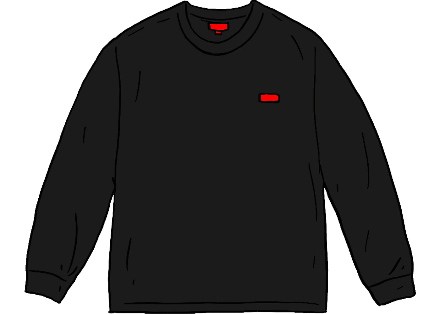 Supreme Small Box L/S Tee (SS21) Black