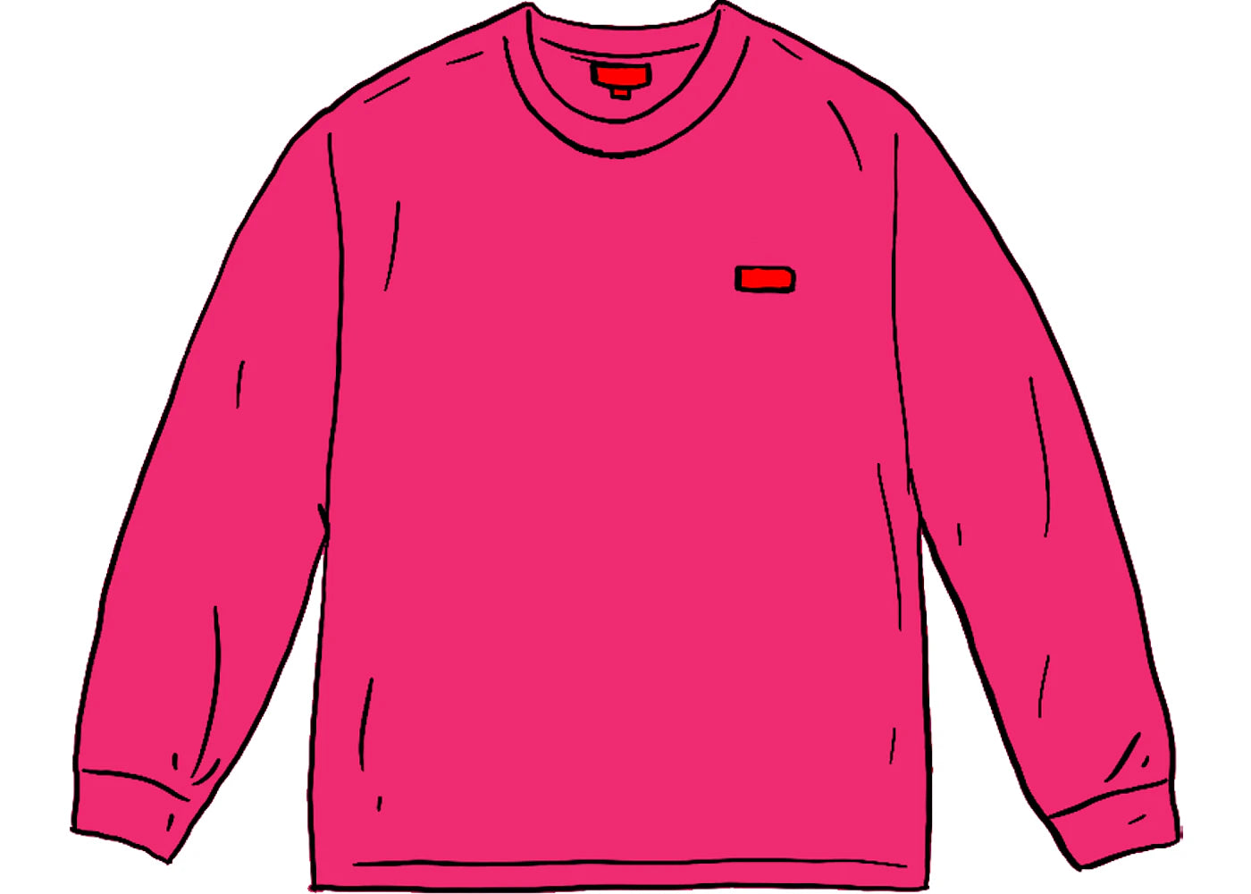 Supreme Small Box L/S Tee (SS21) Fuchsia