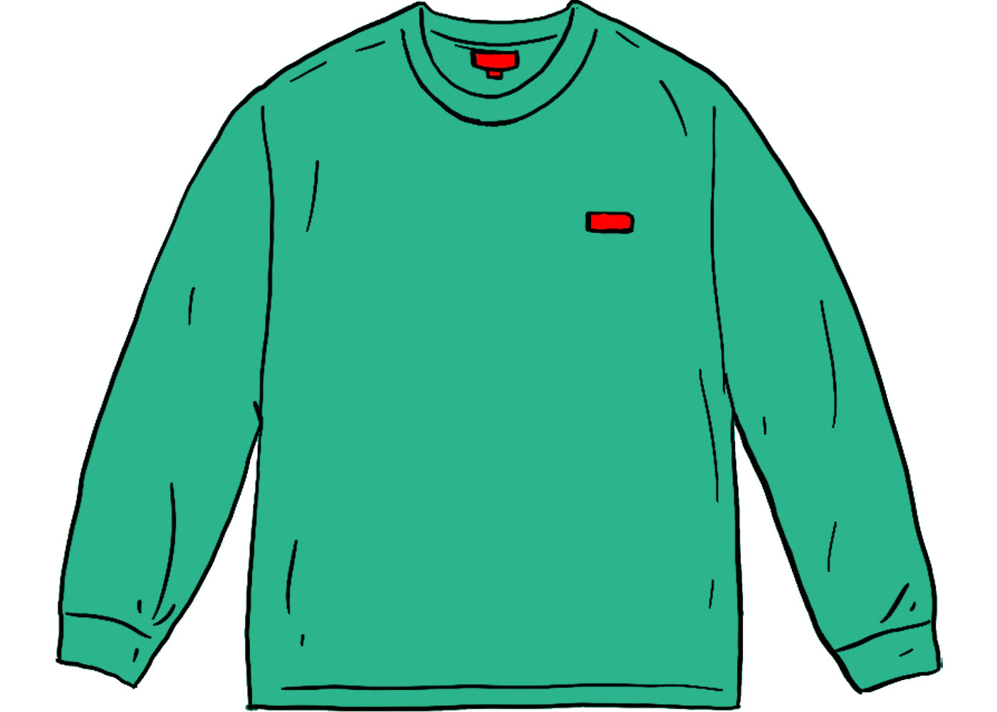 Supreme Small Box L/S Tee (SS21) Teal