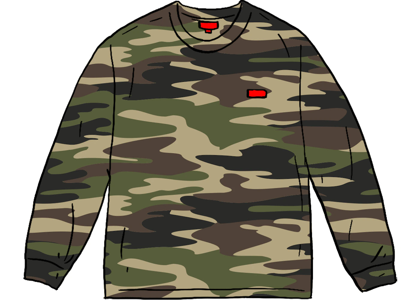 Supreme Small Box L/S Tee (SS21) Tigerstripe Camo