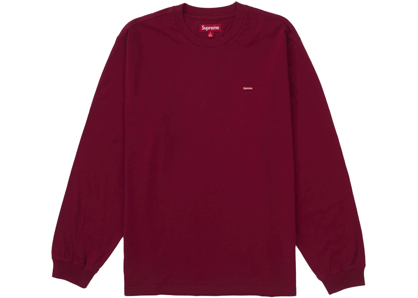 Supreme Small Box L/S Tee (SS25) Cardinal