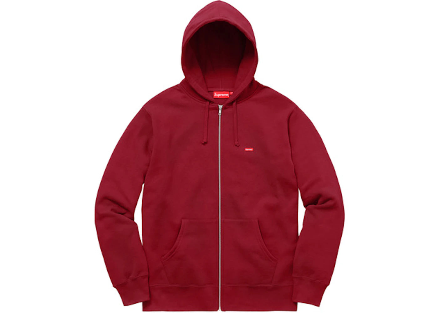 Supreme Small Box Logo Zip Up Hooded Sweatshirt Cardinal